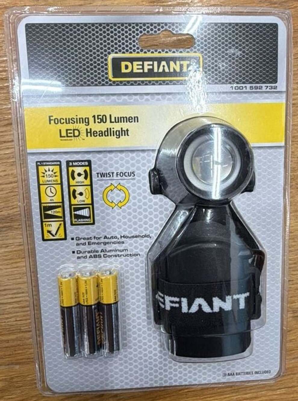 Defiant Focusing 150 Lumen LED Headlight New